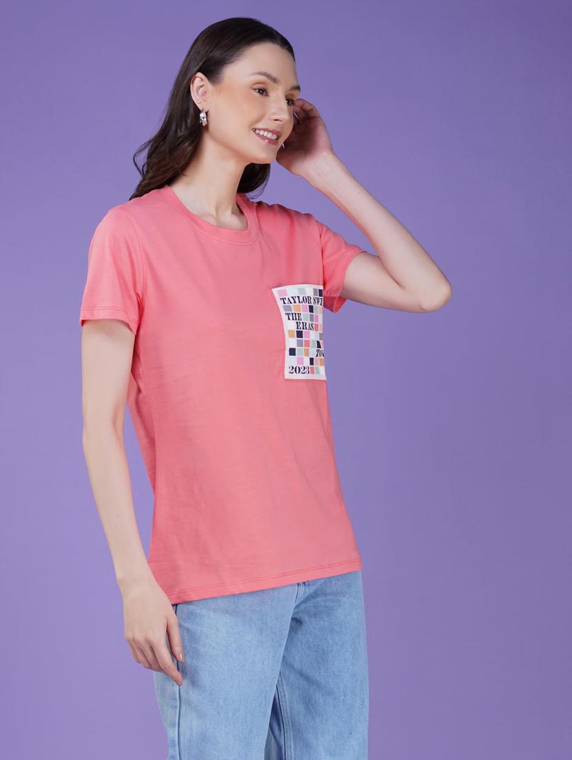 women printed short sleeve regular fit t-shirt - 21935508 -  Standard Image - 1