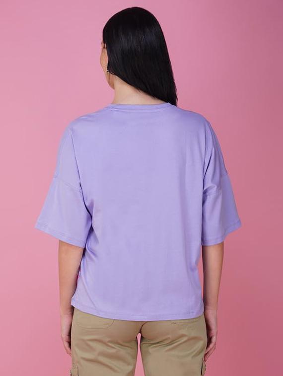 women printed short sleeve loose fit t-shirt - 21935510 - Standard Image - 4