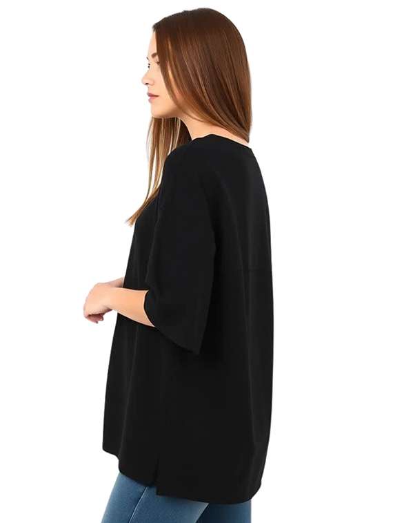 women printed short sleeve oversized t-shirt - 21935529 -  Standard Image - 1
