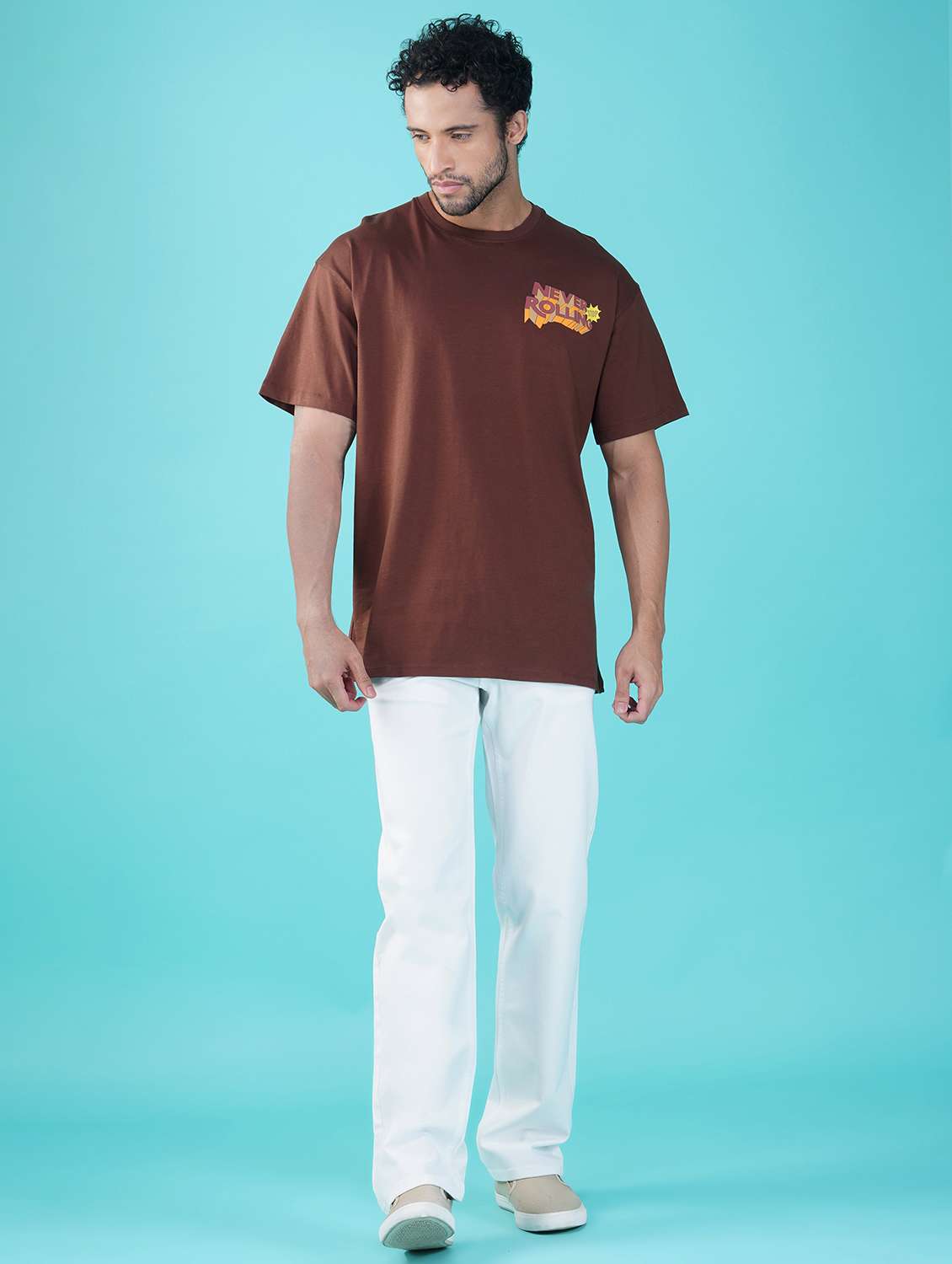 men printed short sleeve loose fit t-shirt - 21935532 -  Standard Image - 4