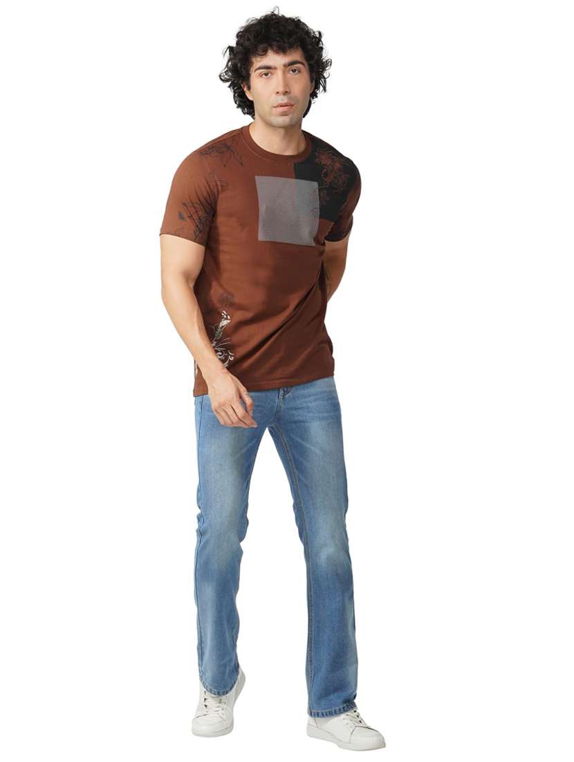 men printed short sleeve regular fit t-shirt - 21935536 -  Standard Image - 4