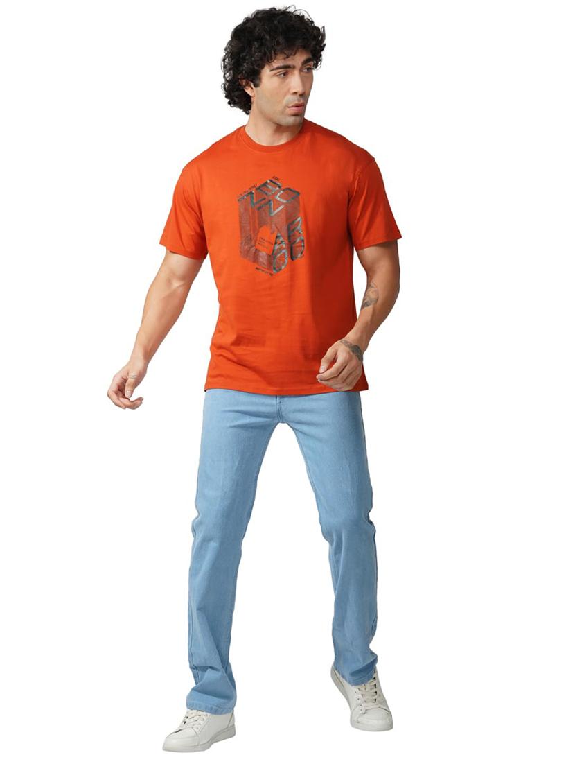 men printed short sleeve loose fit t-shirt - 21935537 - Standard Image - 4