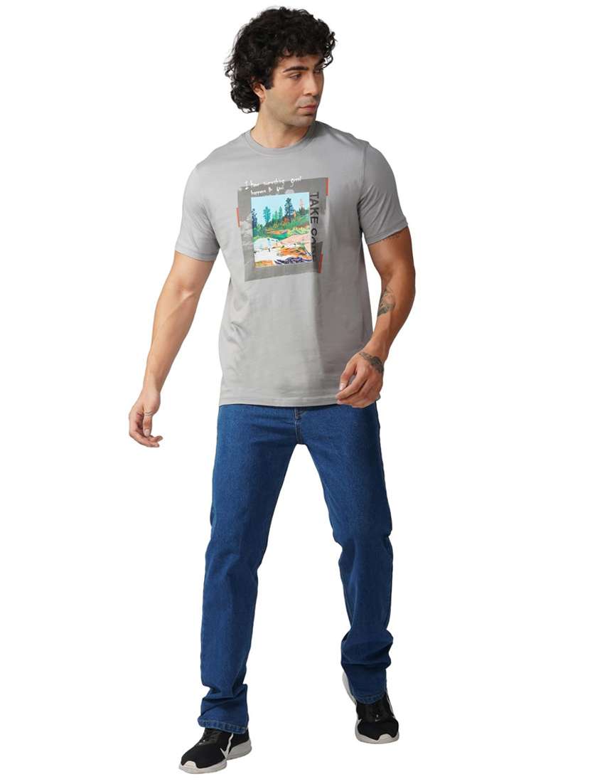 men printed short sleeve regular fit t-shirt - 21935539 -  Standard Image - 4