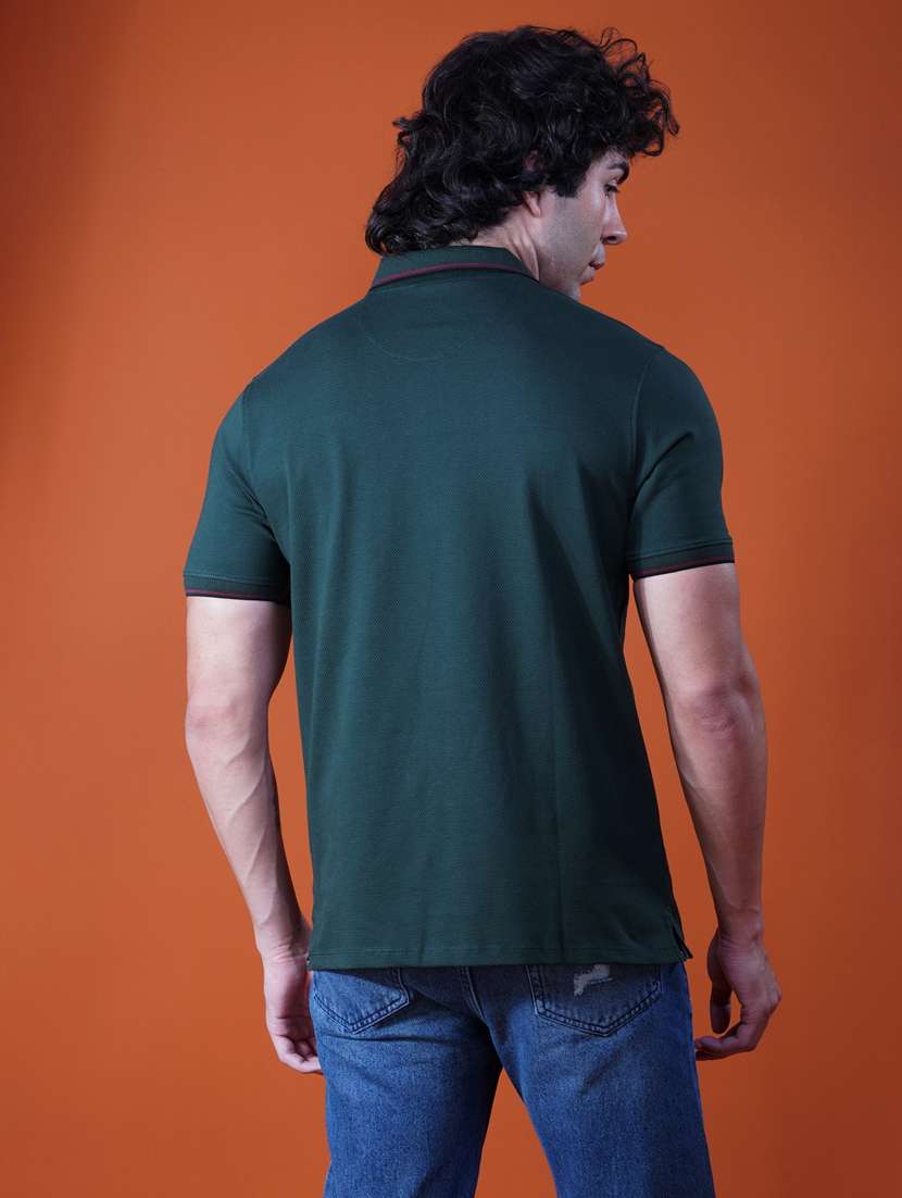 men solid short sleeve regular fit polo t-shirt - 21935559 -  Standard Image - 4