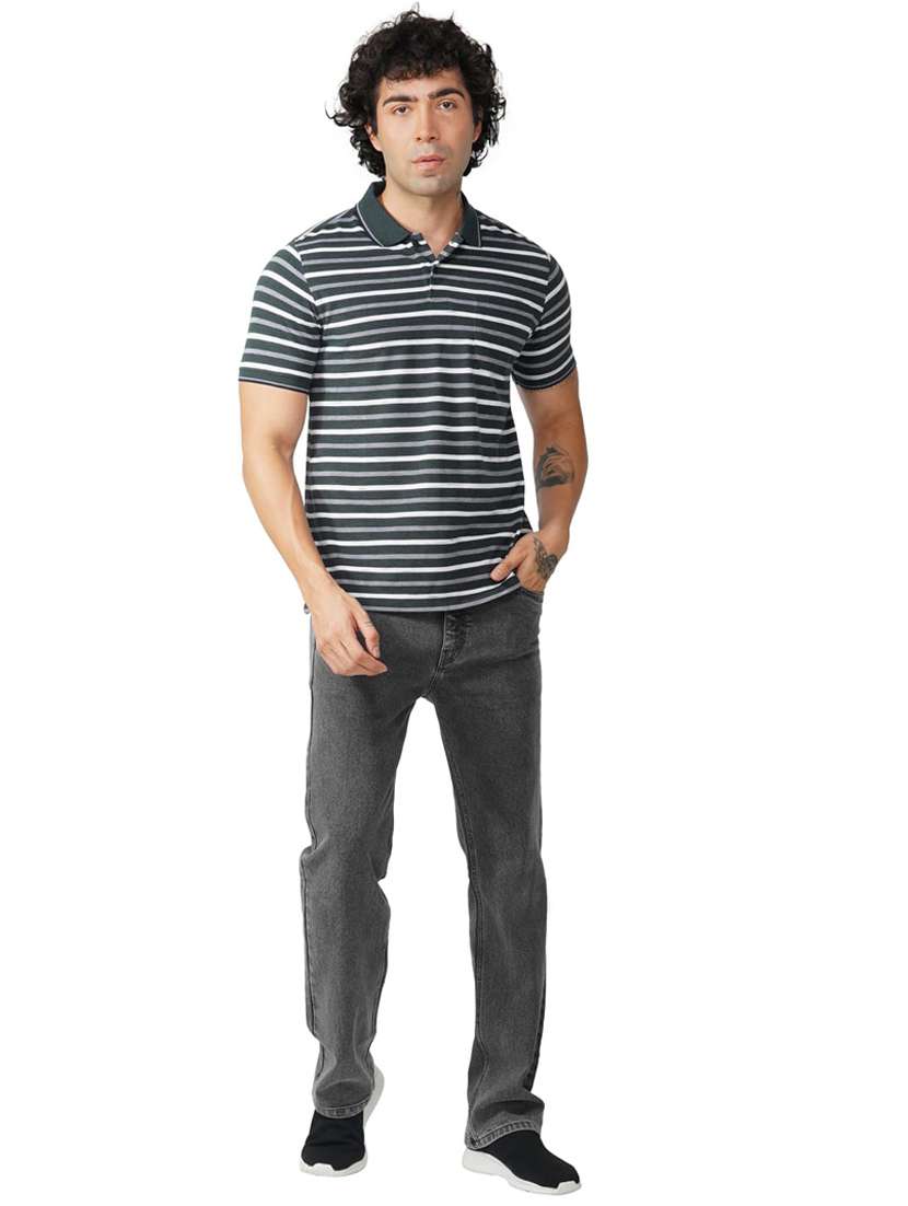 men striped short sleeve regular fit polo t-shirt - 21935574 - Standard Image - 4
