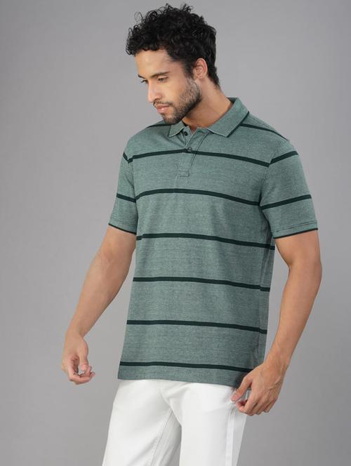 men striped short sleeve regular fit polo t-shirt - 21935577 - Standard Image - 0