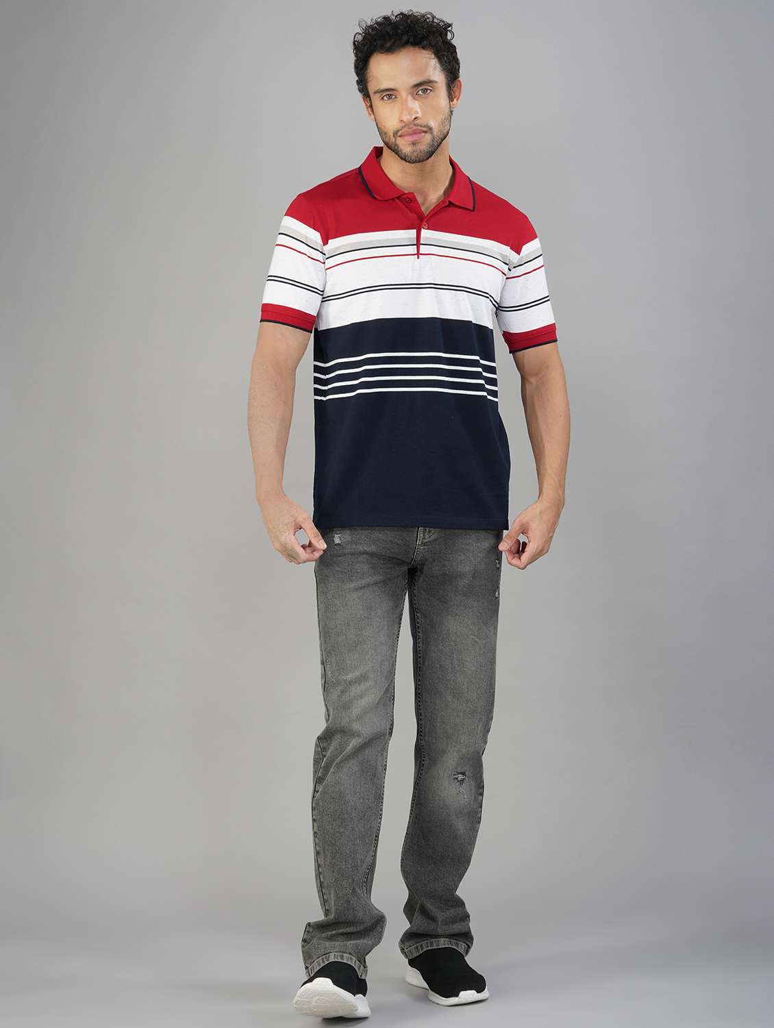 men color blocked short sleeve regular fit t-shirt - 21935578 -  Standard Image - 4