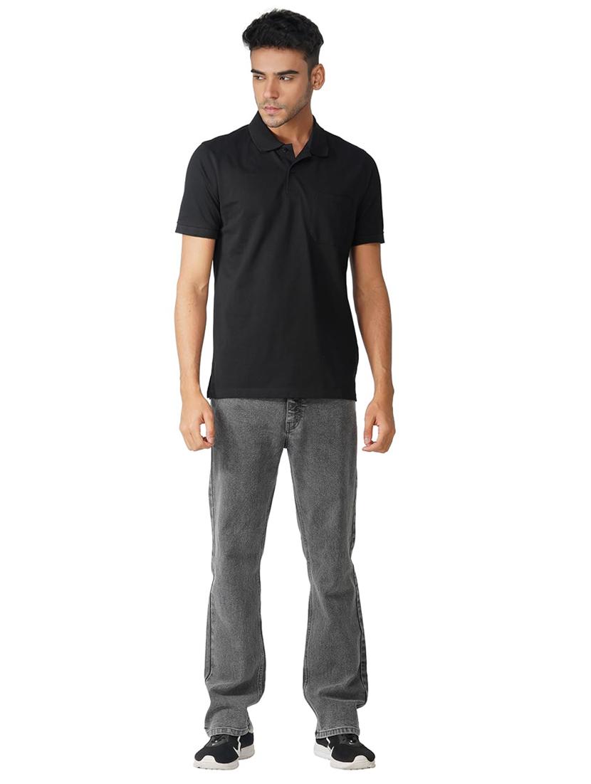 men solid short sleeve regular fit polo t-shirt - 21935581 - Standard Image - 4