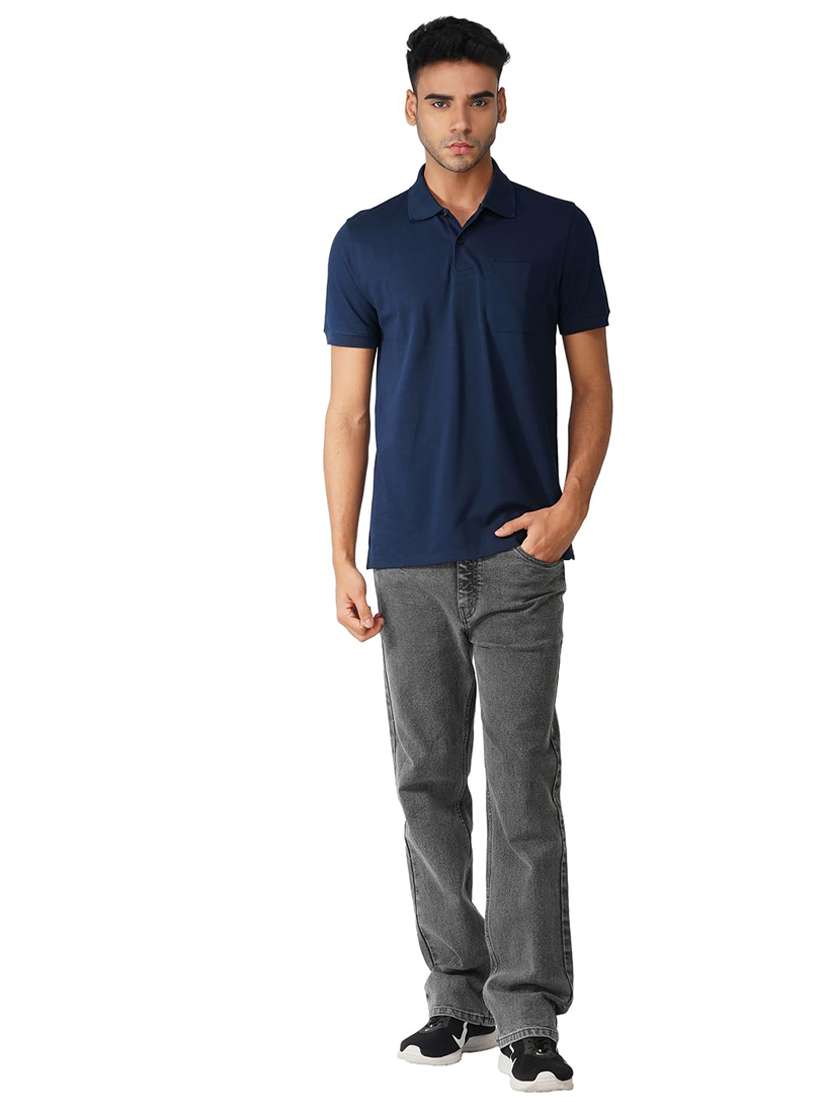 men solid short sleeve regular fit polo t-shirt - 21935583 -  Standard Image - 4