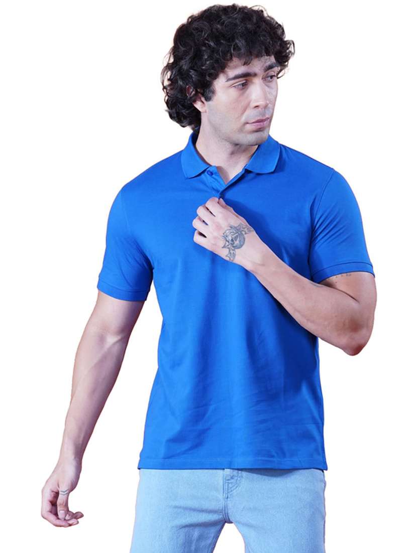 men solid short sleeve regular fit polo t-shirt - 21935592 -  Standard Image - 1