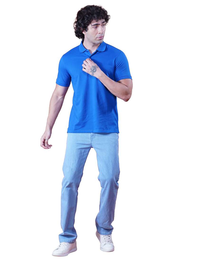 men solid short sleeve regular fit polo t-shirt - 21935592 -  Standard Image - 4