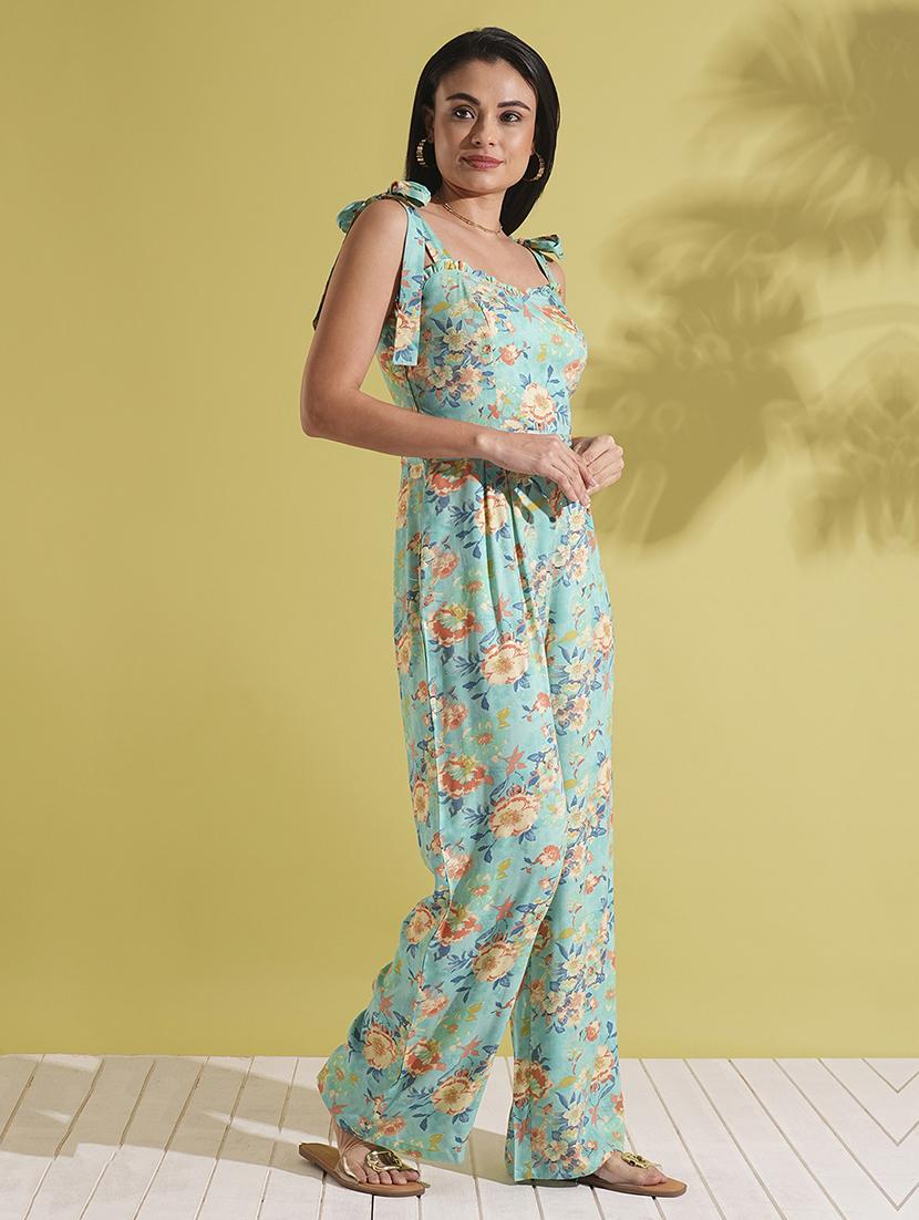 women floral print shoulder strap jumpsuit - 21935606 -  Standard Image - 1