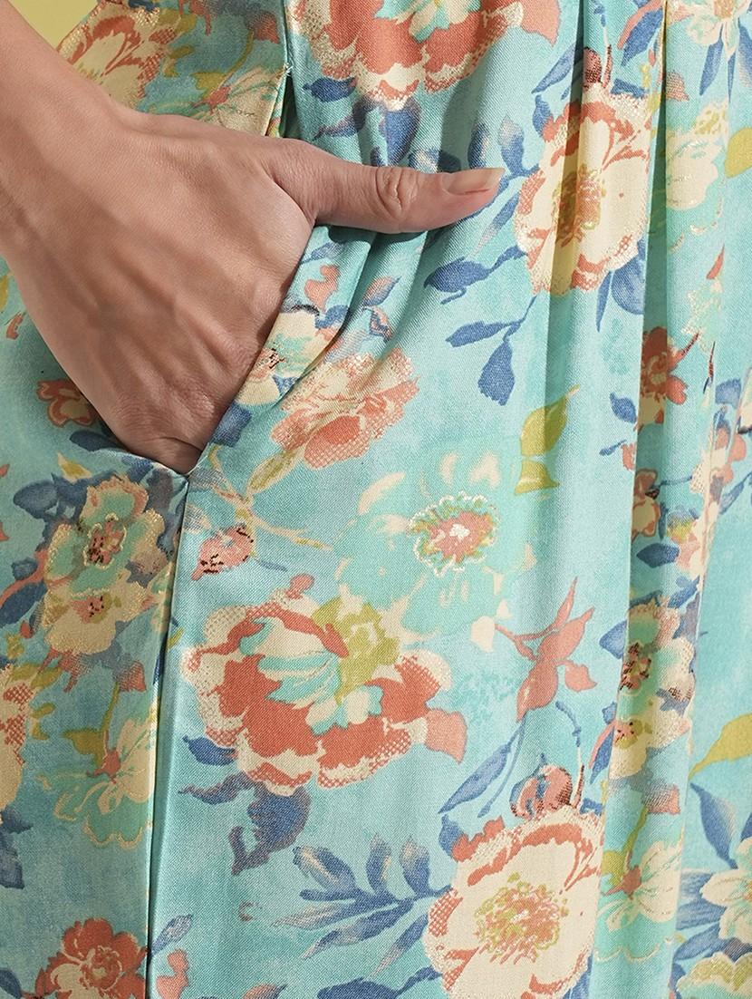 women floral print shoulder strap jumpsuit - 21935606 - Standard Image - 4