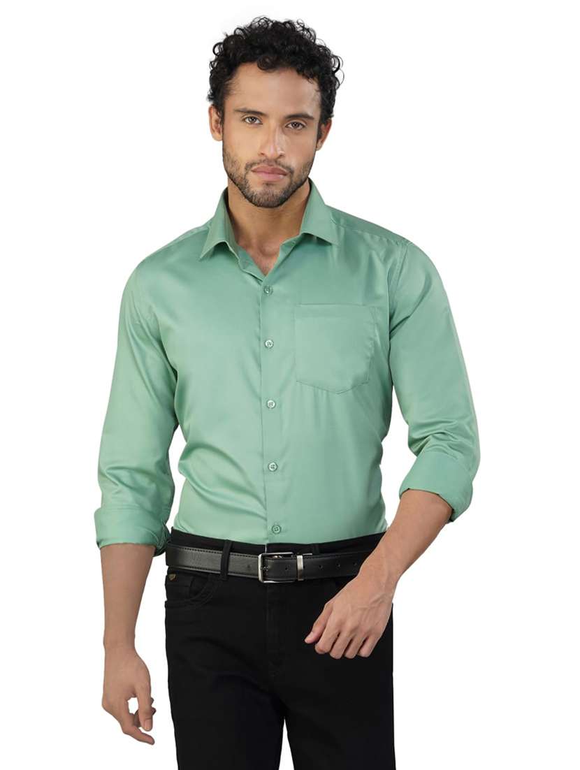 men solid collared long sleeve regular fit shirt - 21935608 -  Standard Image - 1