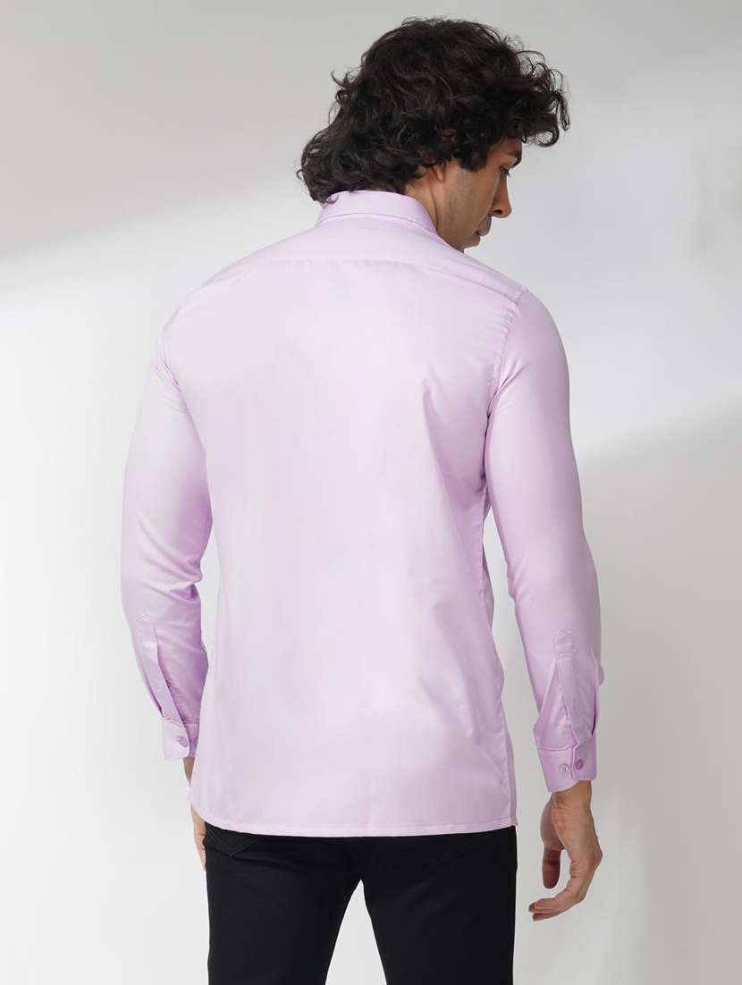 men solid collared long sleeve regular fit shirt - 21935611 - Standard Image - 4