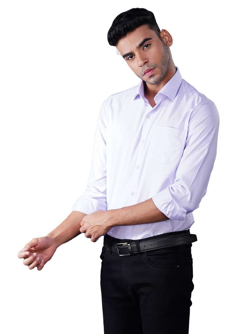 men solid collared long sleeve regular fit shirt - 21935614 -  Standard Image - 1