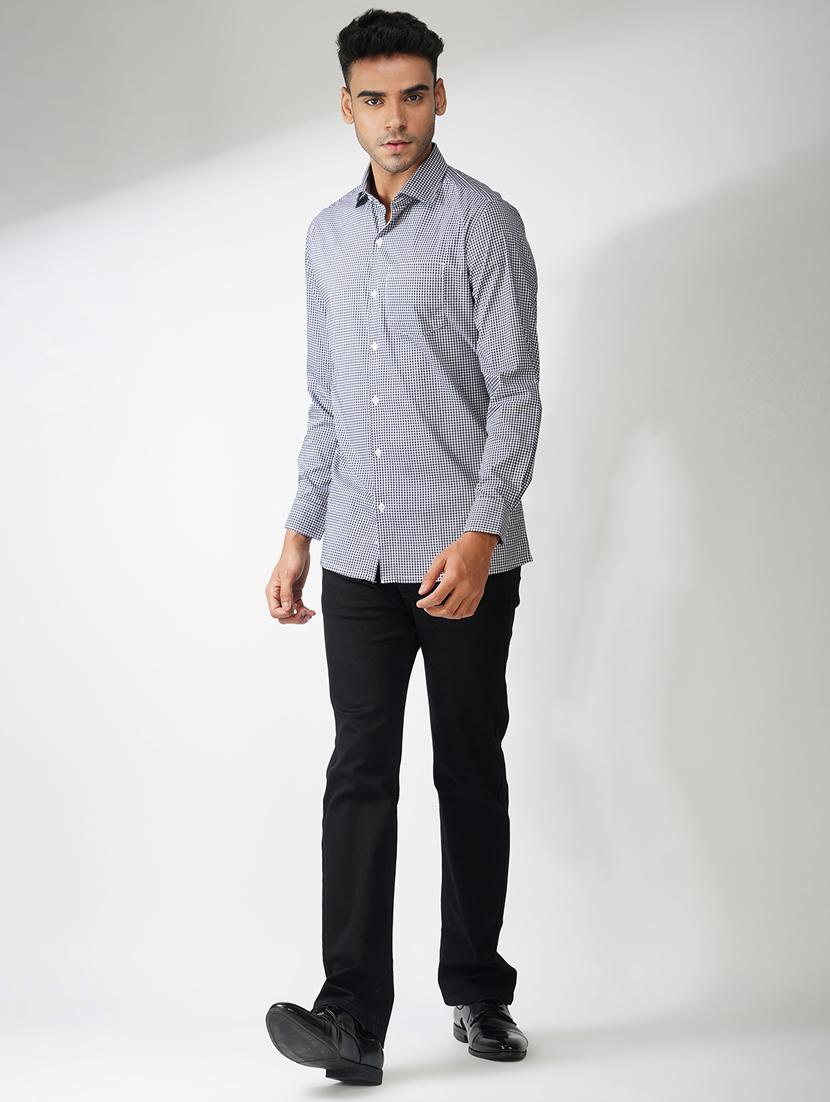 men checkered collared long sleeve regular fit shirt - 21935615 - Standard Image - 4