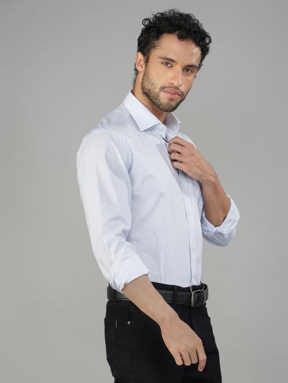 men checkered collared long sleeve regular fit shirt - 21935616 -  Standard Image - 1