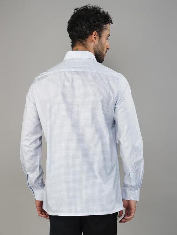 men checkered collared long sleeve regular fit shirt - 21935616 - Standard Image - 4