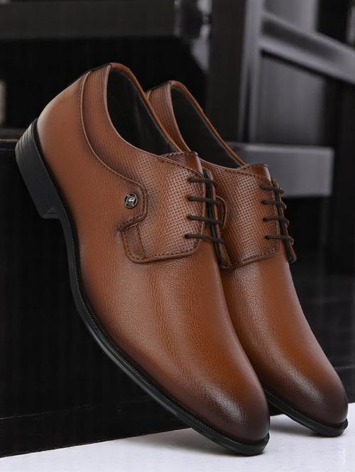men brown lace-up derby - 21935703 -  Standard Image - 0
