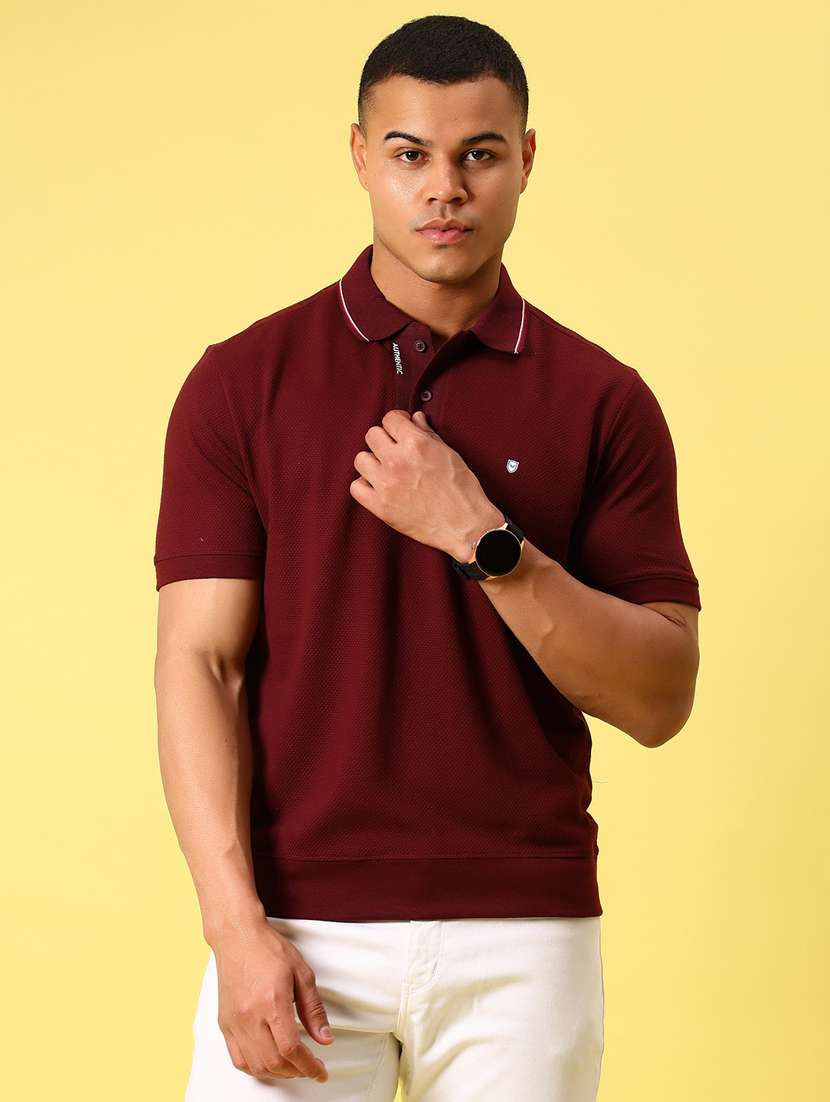 men solid short sleeve regular fit polo t-shirt - 21935854 -  Standard Image - 1