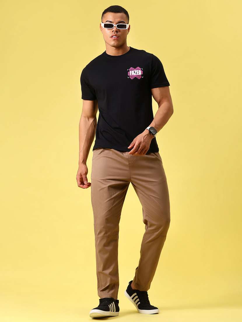 men front & back print round neck regular fit t-shirt - 21935855 -  Standard Image - 4