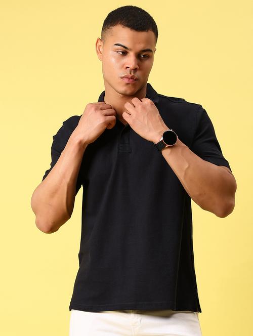 men solid short sleeve regular fit polo t-shirt - 21935858 - Standard Image - 0