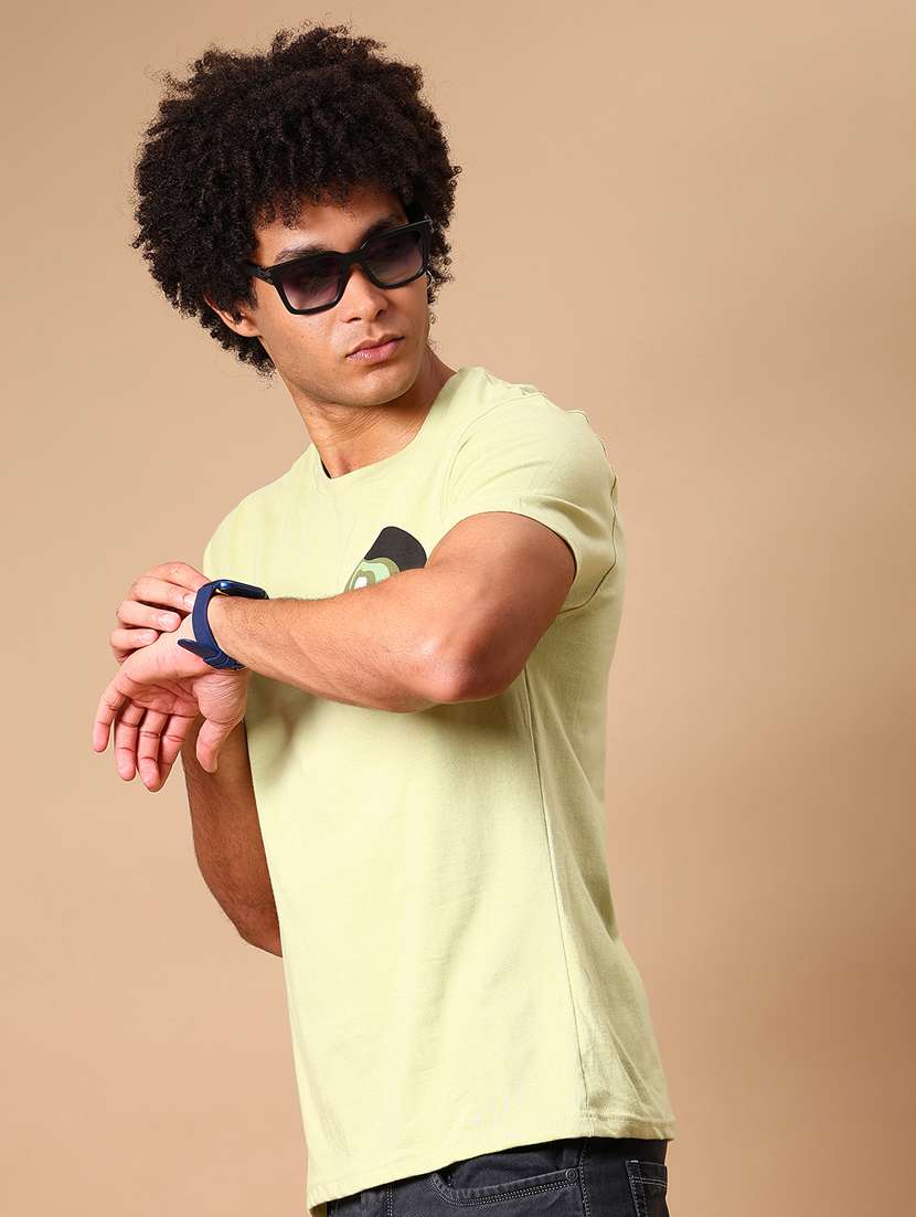 men front & back print round neck regular fit t-shirt - 21935861 -  Standard Image - 1
