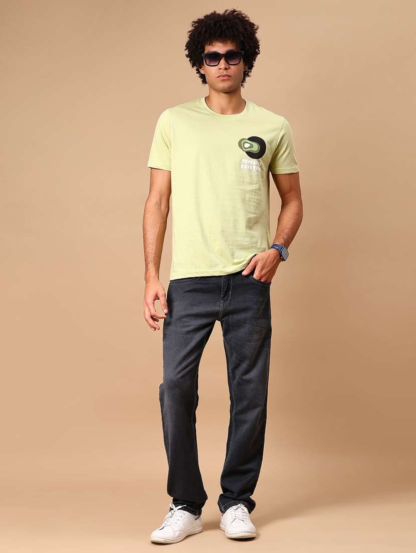 men front & back print round neck regular fit t-shirt - 21935861 -  Standard Image - 4