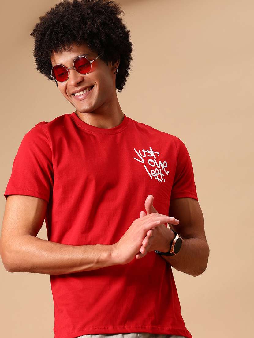 men front & back print round neck regular fit t-shirt - 21935862 -  Standard Image - 1