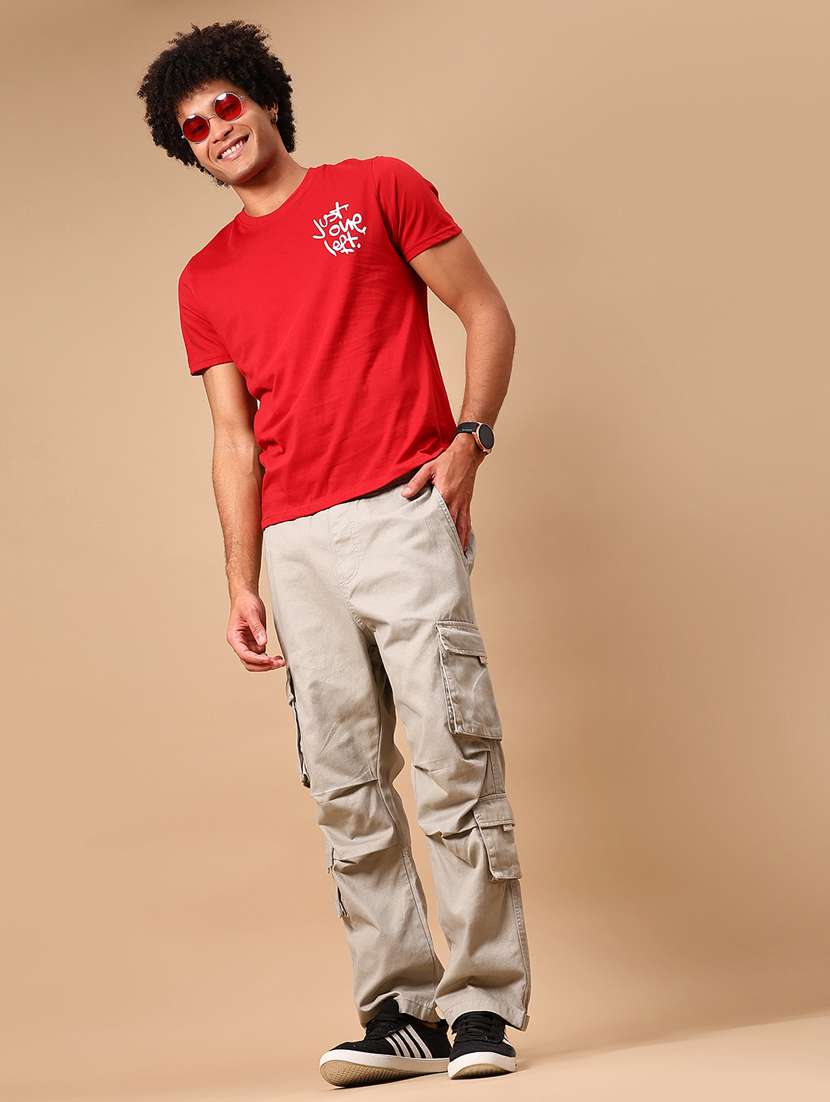 men front & back print round neck regular fit t-shirt - 21935862 -  Standard Image - 4