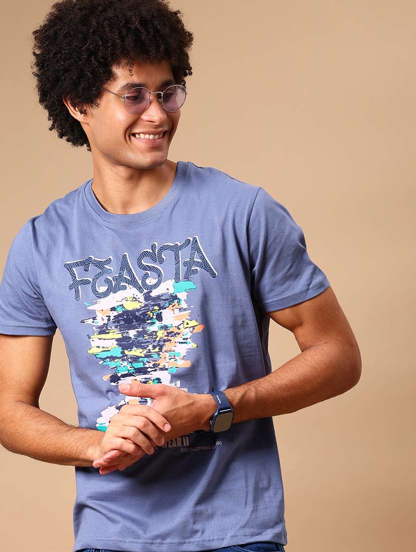 men printed short sleeve regular fit t-shirt - 21935864 -  Standard Image - 1