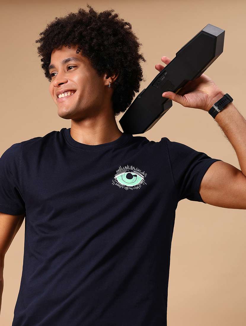 men front & back print round neck regular fit t-shirt - 21935865 -  Standard Image - 1