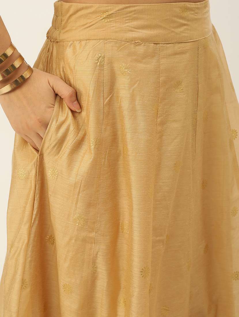 women solid high rise flared skirt - 21935883 -  Standard Image - 4