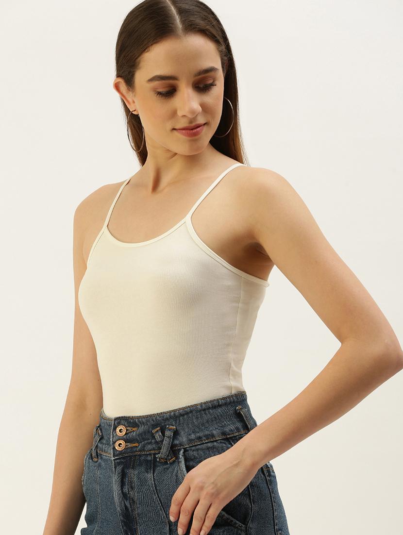 women solid shoulder strap tank top - 21935890 -  Standard Image - 1
