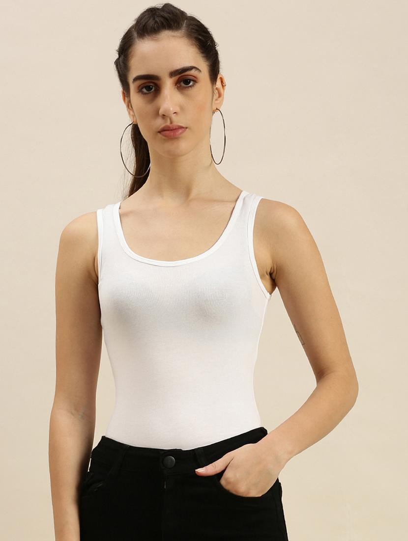women solid sleeveless tank top - 21935892 - Standard Image - 1