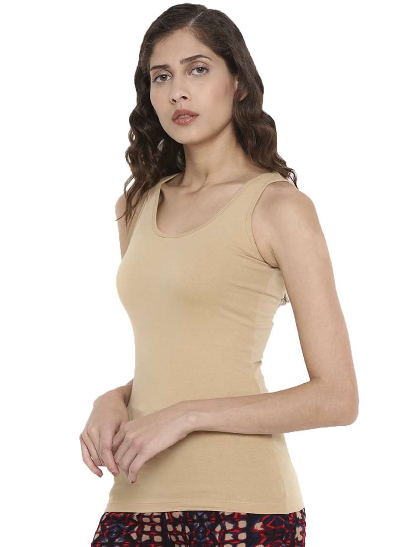 women solid shoulder strap tank top - 21935893 -  Standard Image - 1