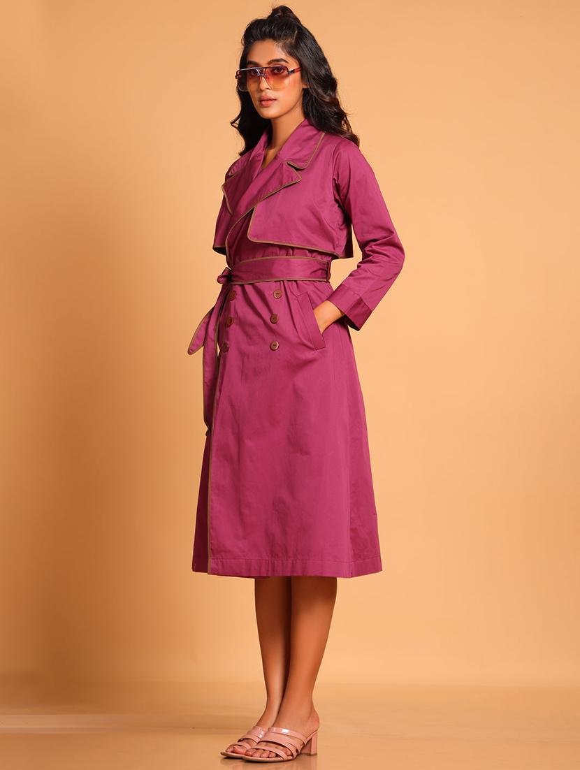 women solid long sleeve coat dress - 21935897 -  Standard Image - 1