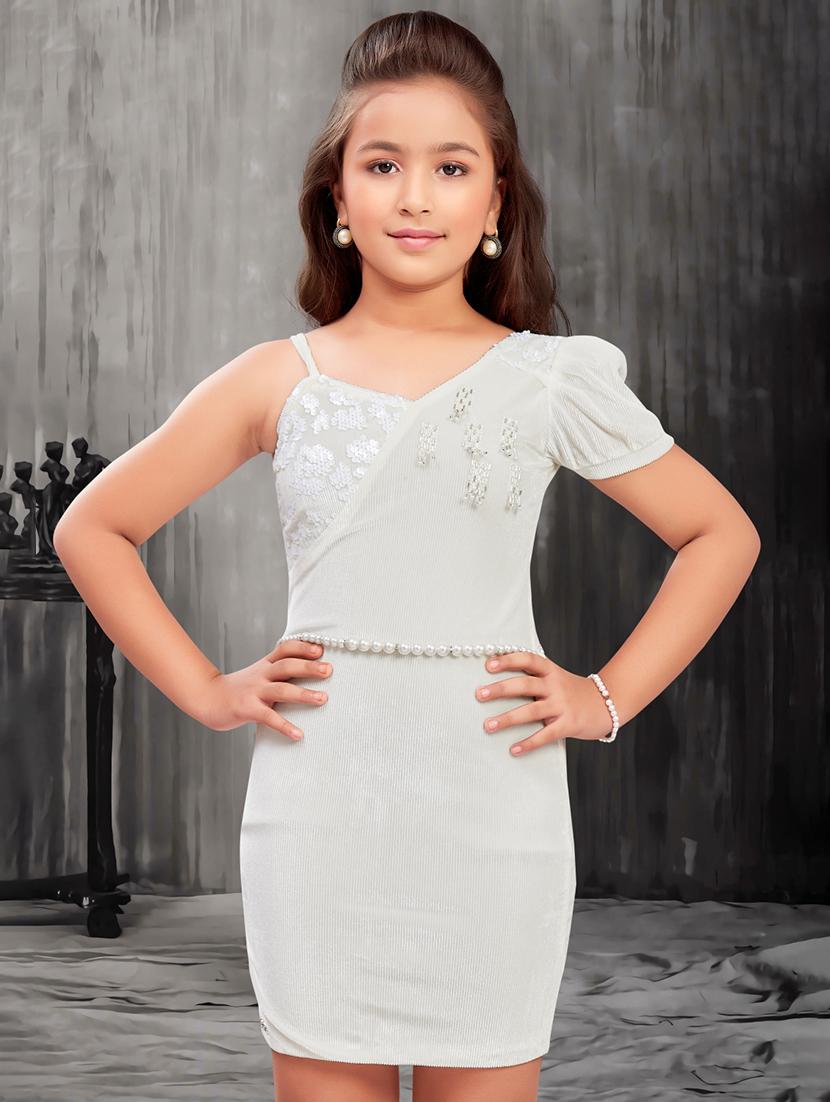 girls embellished single shouldedr bodycon dress - 21935934 - Standard Image - 4