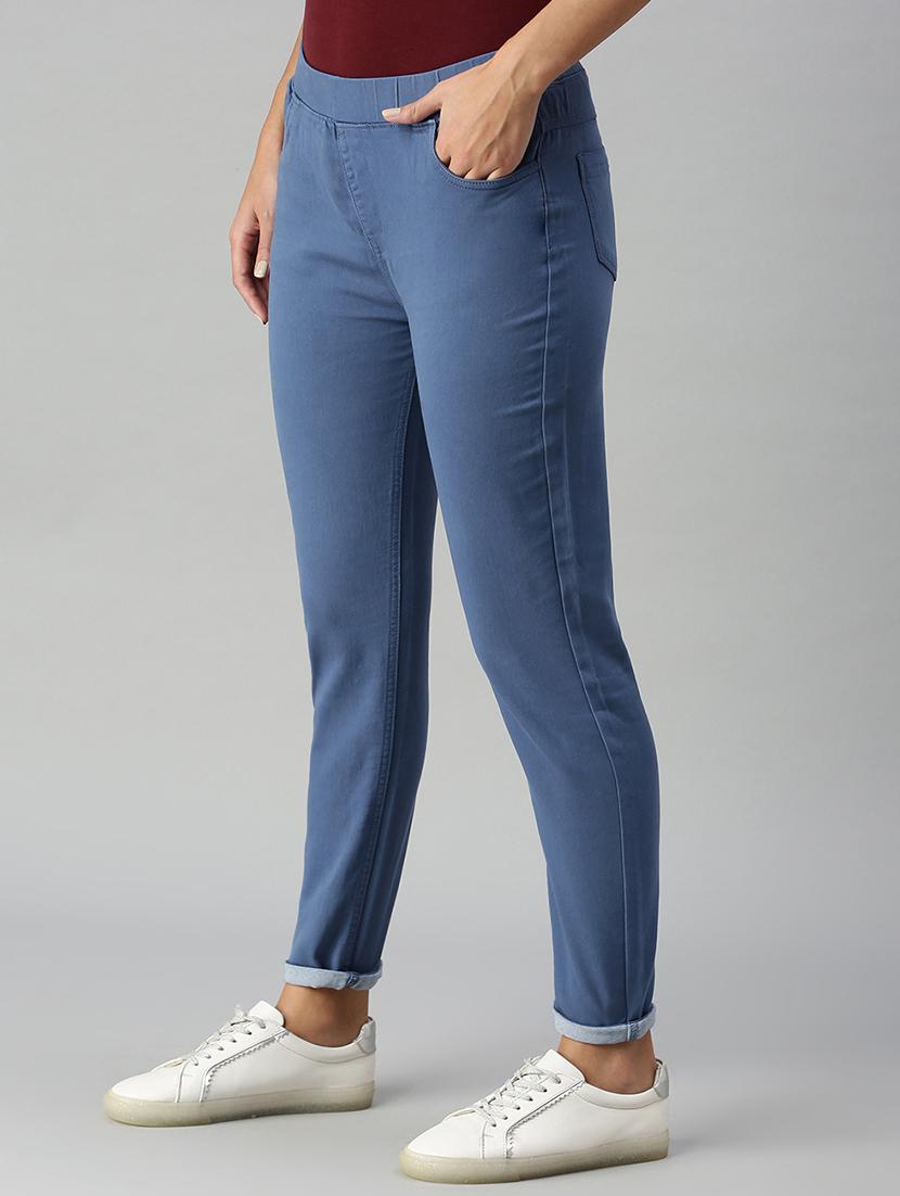 women solid mid rise slim fit jegging - 21935951 -  Standard Image - 1