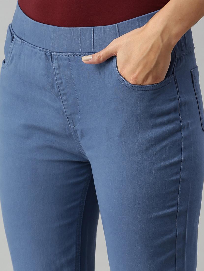 women solid mid rise slim fit jegging - 21935951 - Standard Image - 4
