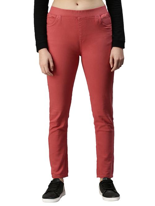 women solid mid rise slim fit jegging - 21935952 - Standard Image - 0