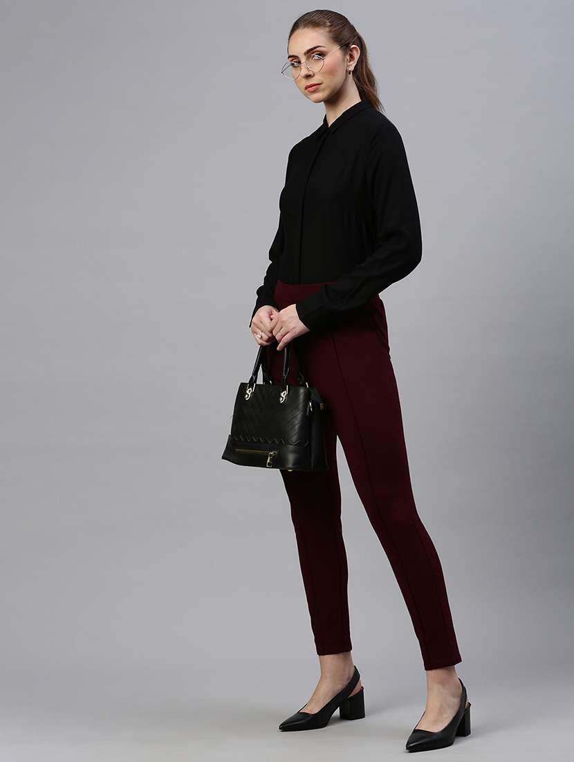 women solid mid rise slim fit jegging - 21935955 -  Standard Image - 4