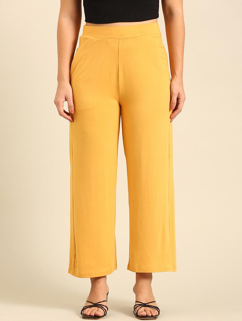 women solid high rise straight palazzo - 21935964 - Zoom Image - 0