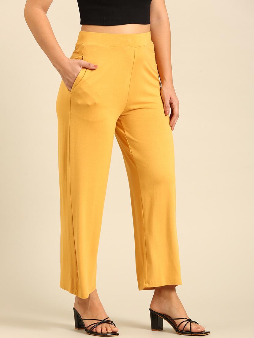 women solid high rise straight palazzo - 21935964 - Standard Image - 1