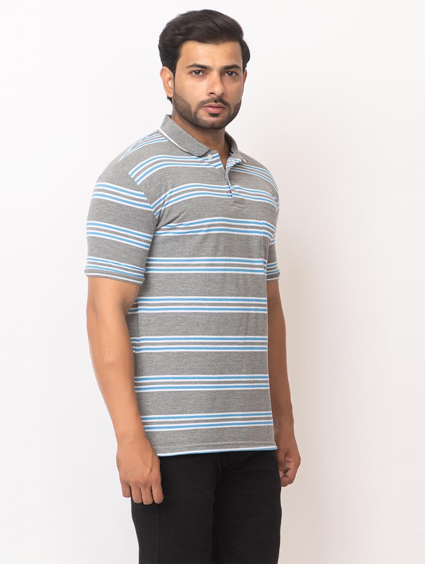 grey melange cotton blend plus tshirt - 21935995 -  Standard Image - 1