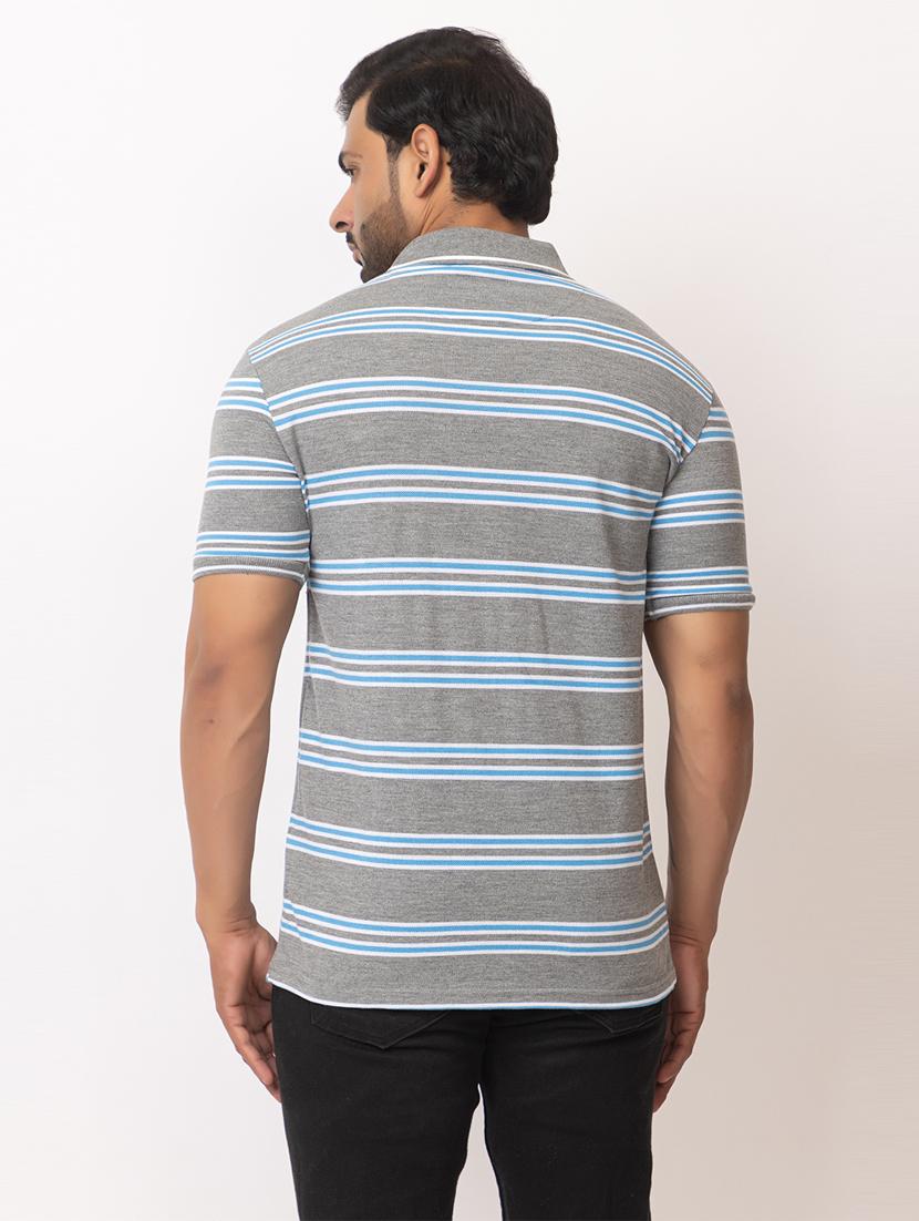 grey melange cotton blend plus tshirt - 21935995 - Standard Image - 4