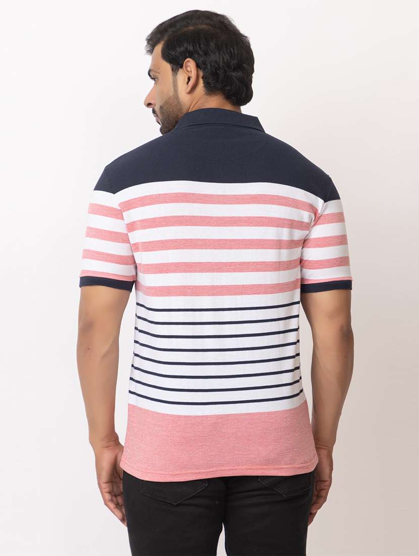 men striped short sleeve regular fit polo t-shirt - 21935997 -  Standard Image - 4