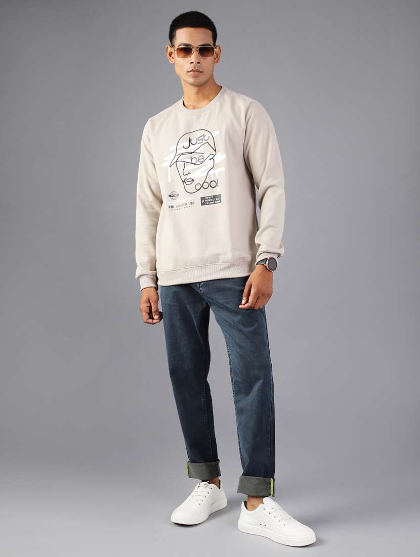 men front print long sleeve sweatshirt - 21936124 -  Standard Image - 4