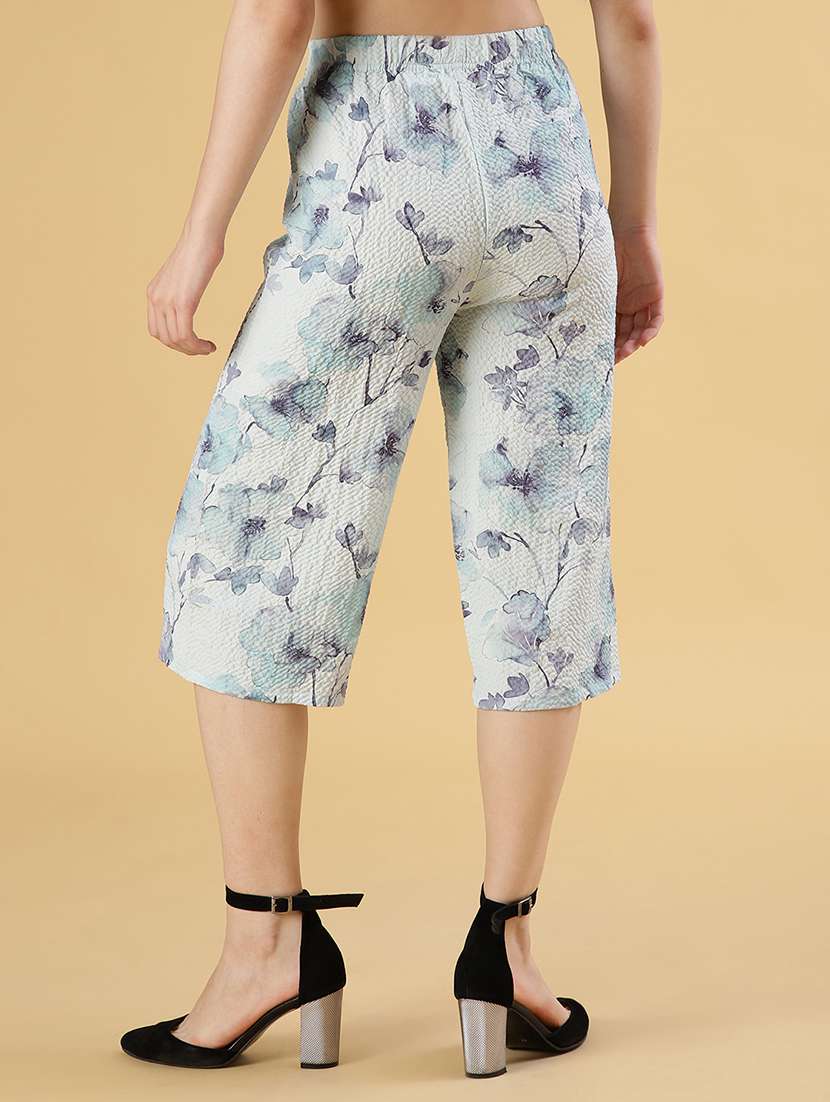 women printed mid rise culottes - 21936141 -  Standard Image - 4